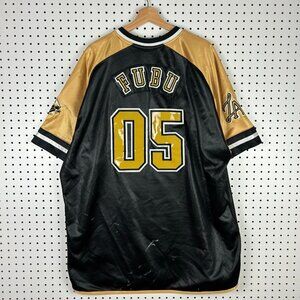 FUBU‎ Vintage Baseball Jersey Size XXL Black Gold Streetwear 05 New Orleans City
